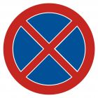 Zakaz zatrzymywania się - znak PCV