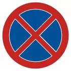 Zakaz zatrzymywania się - znak PCV