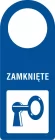 Zamknięte - zawieszka na drzwi - TC007