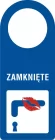 Zamknięte - zawieszka na drzwi - TC014