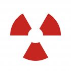 Zamknięte źródło promieniowania - znak bezpieczeństwa, ostrzegający, promieniowanie - KA002