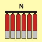 Zamocowana bateria gaśnicza (N-azot) - znak morski - FI077