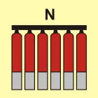 Zamocowana bateria gaśnicza (N-azot) - znak morski - FI077