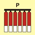 Zamocowana bateria gaśnicza (P-proszek) - znak morski - FI080