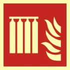 Zamocowana bateria gaśnicza - znak przeciwpożarowy ppoż - BAF008