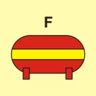 Zamocowana instalacja gaśnicza (F-piana) - znak morski - FI072