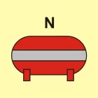 Zamocowana instalacja gaśnicza (N-azot) - znak morski - FI071