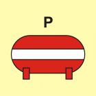 Zamocowana instalacja gaśnicza (P-proszek) - znak morski - FI074