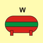 Zamocowana instalacja gaśnicza (W-woda) - znak morski - FI075