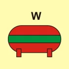 Zamocowana instalacja gaśnicza (W-woda) - znak morski - FI075