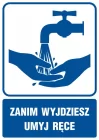 Zanim wyjdziesz umyj ręce - znak informacyjny - RB018