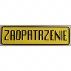 Zaopatrzenie - tabliczka tłoczona aluminiowa