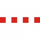 Zapora drogowa, bariera U-20a metalowa tablica - pojedyncza