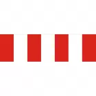 Zapora drogowa, bariera U-20b metalowa tablica - pojedyncza szeroka