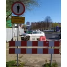 Zapora drogowa, bariera U-20c metalowa tablica - podwójna