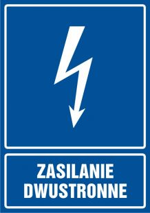 Zasilanie dwustronne - znak elektryczny