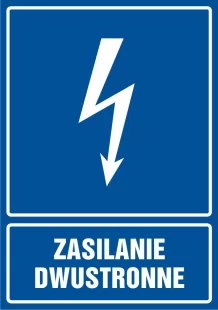 Zasilanie dwustronne - znak elektryczny