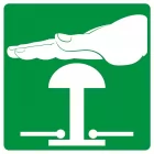 Zatrzymanie awaryjne - znak bhp informujący - GG005