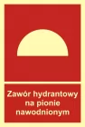 Zawór hydrantowy na pionie nawodnionym - znak przeciwpożarowy ppoż - BC019