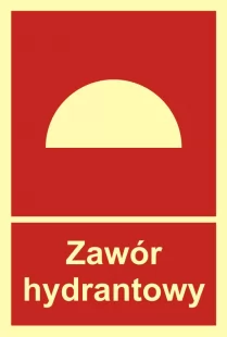 Zawór hydrantowy - znak przeciwpożarowy ppoż - BB015