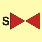 Zawór odcinający na systemie instalacji gaśniczej, wodnej lub zraszania - znak morski - FA043