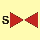 Zawór odcinający na systemie instalacji gaśniczej, wodnej lub zraszania - znak morski - FA043