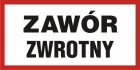 Zawór zwrotny - znak informacyjny - PB112