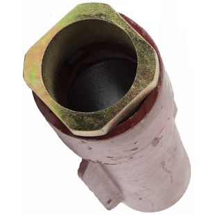 Żeliwna tuleja montażowa, gniazdo do słupka, rury fi 60/76mm - kompletny zestaw