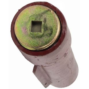 Żeliwna tuleja montażowa, gniazdo do słupka, rury fi 60/76mm - kompletny zestaw