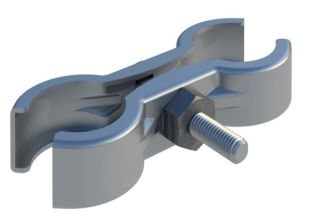 Złączka, klamra spinająca do przęseł płotu metalowego