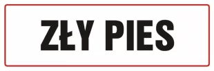 Zły pies - znak ostrzegający, informujący - ND007