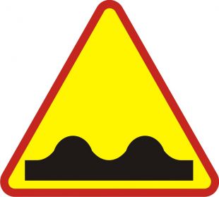 Znak A-11 Nierówna droga - drogowy ostrzegawczy