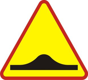 Znak A-11a Próg zwalniający - drogowy ostrzegawczy
