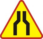 Znak A-12a Zwężenie jezdni dwustronne - drogowy ostrzegawczy