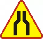 Znak A-12a Zwężenie jezdni dwustronne - drogowy ostrzegawczy