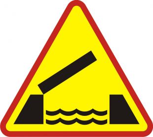 Znak A-13 Ruchomy most - drogowy ostrzegawczy