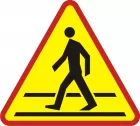 Znak A-16 Przejście dla pieszych - drogowy ostrzegawczy