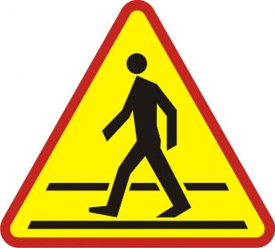 Znak A-16 Przejście dla pieszych - drogowy ostrzegawczy