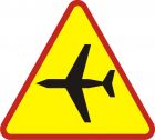 Znak A-26 Lotnisko - drogowy ostrzegawczy