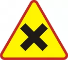 Znak A-5 Skrzyżowanie dróg - drogowy ostrzegawczy