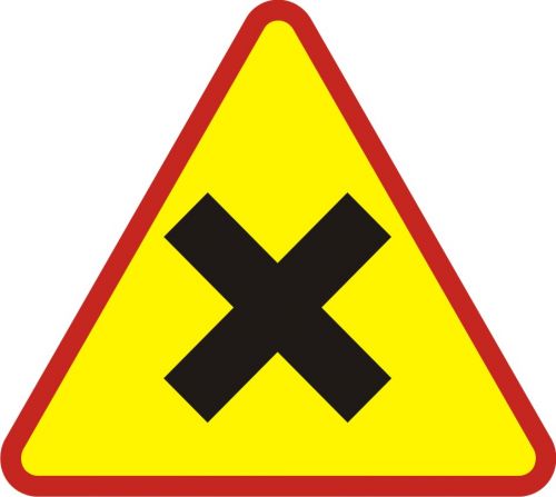 Znak A-5 Skrzyżowanie dróg - drogowy ostrzegawczy - Pierwszeństwo na drodze – sprawdź, czy znasz podstawowe przepisy!