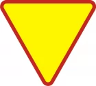 Znak A-7 Ustąp pierwszeństwa - drogowy ostrzegawczy