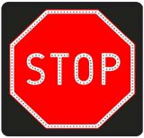 Znak aktywny drogowy B-20 STOP! - pełny LED - Krzyż św. Andrzeja a przepisy, znaczenie i wymiary – co warto wiedzieć?