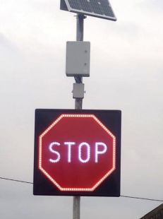 Znak aktywny drogowy B-20 STOP! - pełny LED