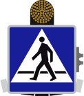 Znak aktywny drogowy D-6 D-6a D-6b przejście dla pieszych, rowerzystów - fi-300 - podświetlany