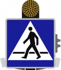 Znak aktywny drogowy D-6 D-6a D-6b przejście dla pieszych, rowerzystów - fi-300 - podświetlany