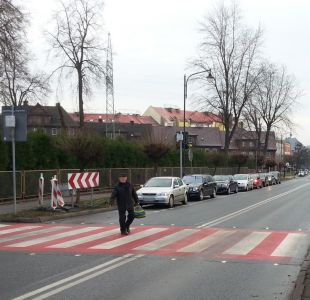 Znak aktywny przejście dla pieszych D-6 Kroczący ludzik, Lampa błyskowa