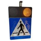 Znak aktywny przejście dla pieszych D-6 Kroczący ludzik, Lampa błyskowa