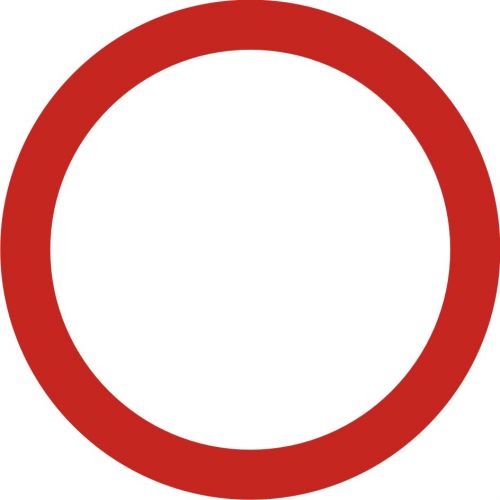 Znak B-1 Zakaz ruchu w obu kierunkach - drogowy zakazu - Zakaz ruchu w obu kierunkach – znak B-1