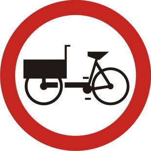 Znak B-11 Zakaz wjazdu wózków rowerowych - drogowy zakazu